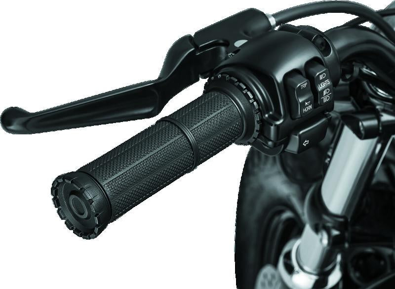 Kuryakyn Riot Grips Dual Cable Satin Black with MX-Style Profile and Ergonomic Design
