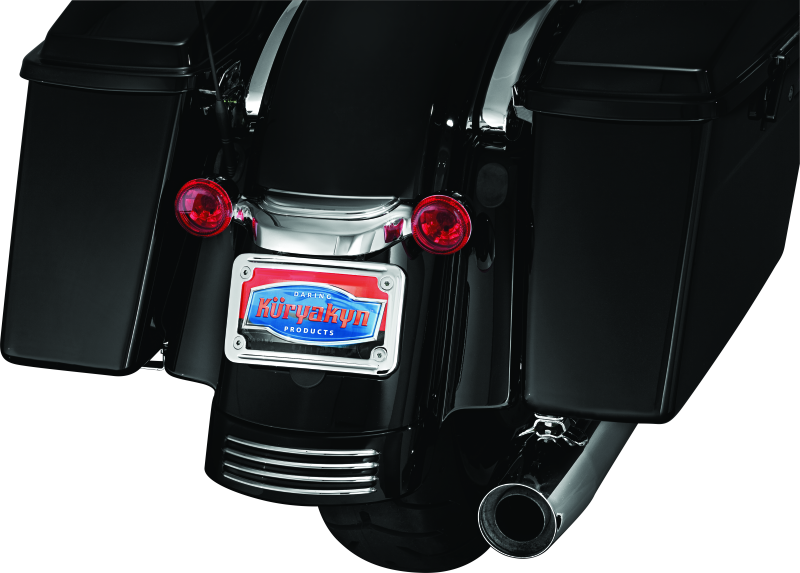 Kuryakyn Curved License Plate Mount for Harley-Davidson Street Glide and Road Glide (Part #3157)