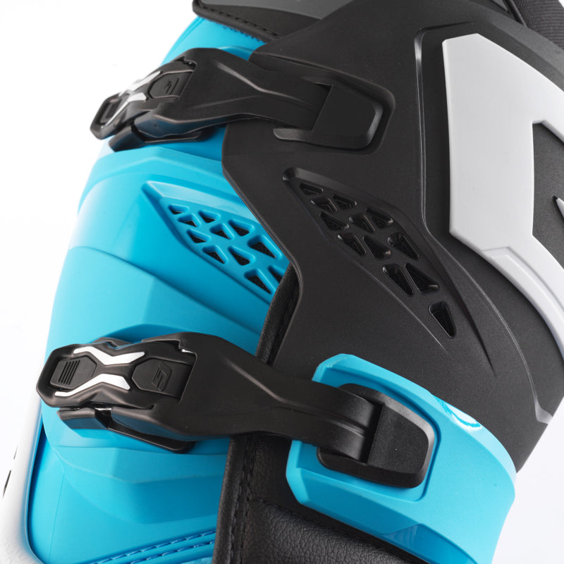 Gaerne SG22 Limited Edition Motorcycle Boot - White, Black & Light Blue, Size 12