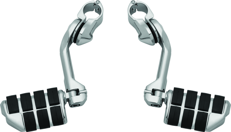 Kuryakyn Tour-Tech Cruise 6-inch Mount Arm with Dually ISO Pegs and 1-1/4-inch Clamp – Chrome