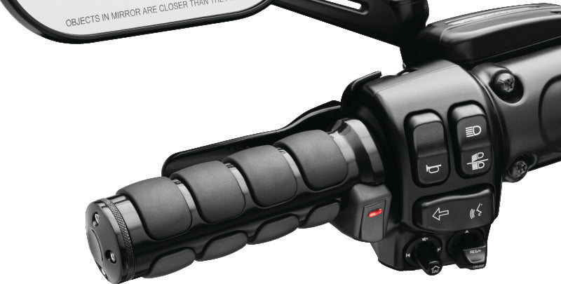 Kuryakyn Heated ISO Grips Dual Cable Gloss Black - Model 6473 for Harley-Davidson