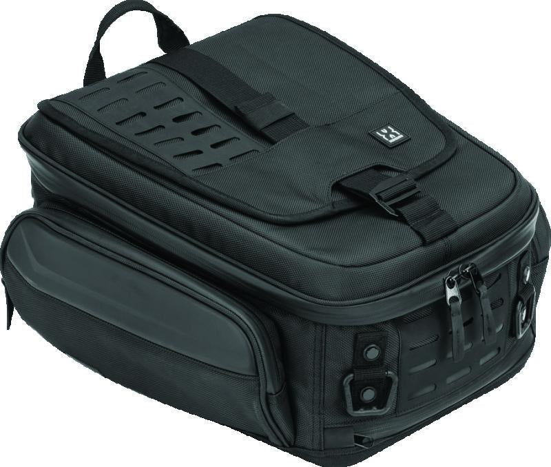 Kuryakyn Xkursion XB Ambassador Tail Bag - Versatile 25L Motorcycle Storage with Weather-Resistant Zippers and Reflective Accents