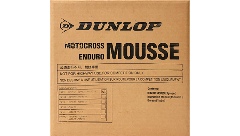 Dunlop FM19L-NP Rear Mousse - 110/90-19, 120/80-19, 120/90-19 for Powersports Vehicles
