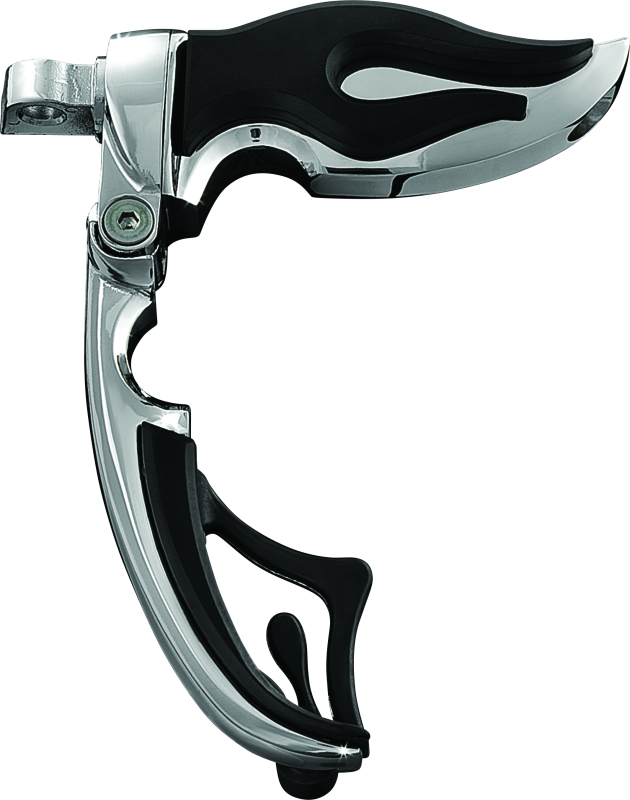 Kuryakyn Flamin Switchblade with Male Mount Adapter – Chrome Powersports Footpeg for Harley-Davidson