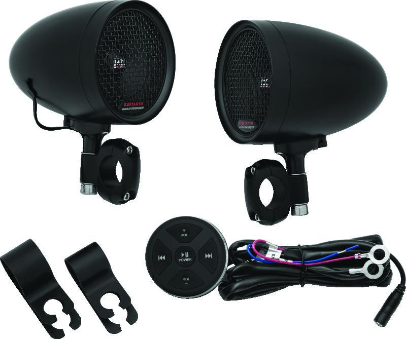 Kuryakyn Road Thunder Speaker Pods Bluetooth Audio Controller by MTX – Black (Part #2713)