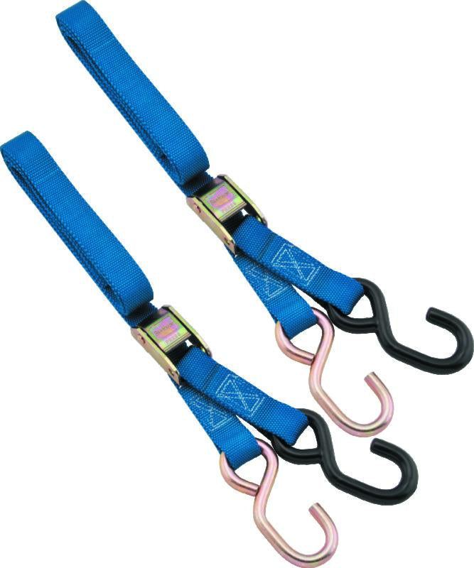 BikeMaster 1x72-inch Tiedown Straps in Blue – Heavy-Duty Nylon Webbing for Secure Cargo
