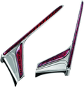 Kuryakyn LED Vertical Rear Light Strips for 2012-2017 Honda GL1800 and F6B Models with Chrome Red Lens