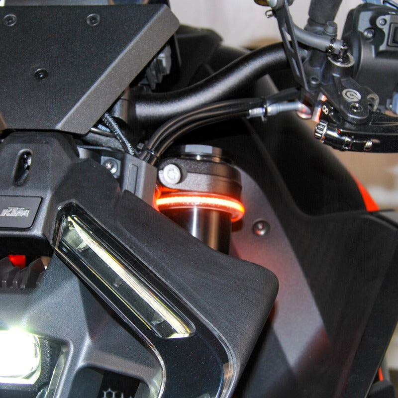New Rage Cycles 24+ KTM 1390 Super Duke Front Turn Signals - Brightest LED Indicators, Plug & Play Installation