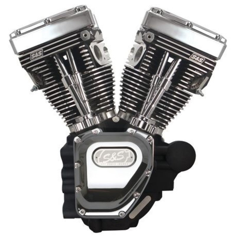 S&S Cycle T111 Long Block Engine for Harley Davidson Touring Models (2007-2016) – Wrinkle Black Finish