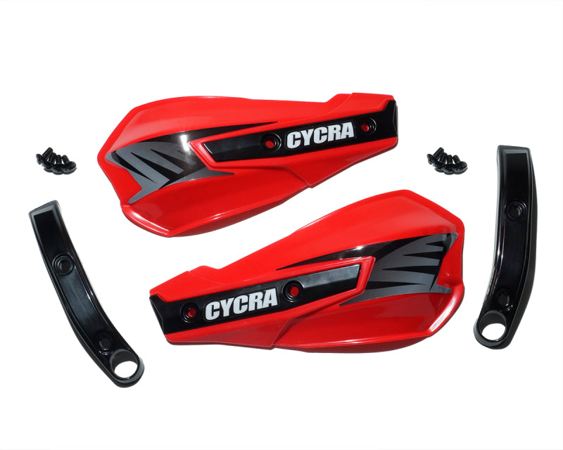 Cycra Vortex Replacement Hand Shields with Abrasion Guards - Red