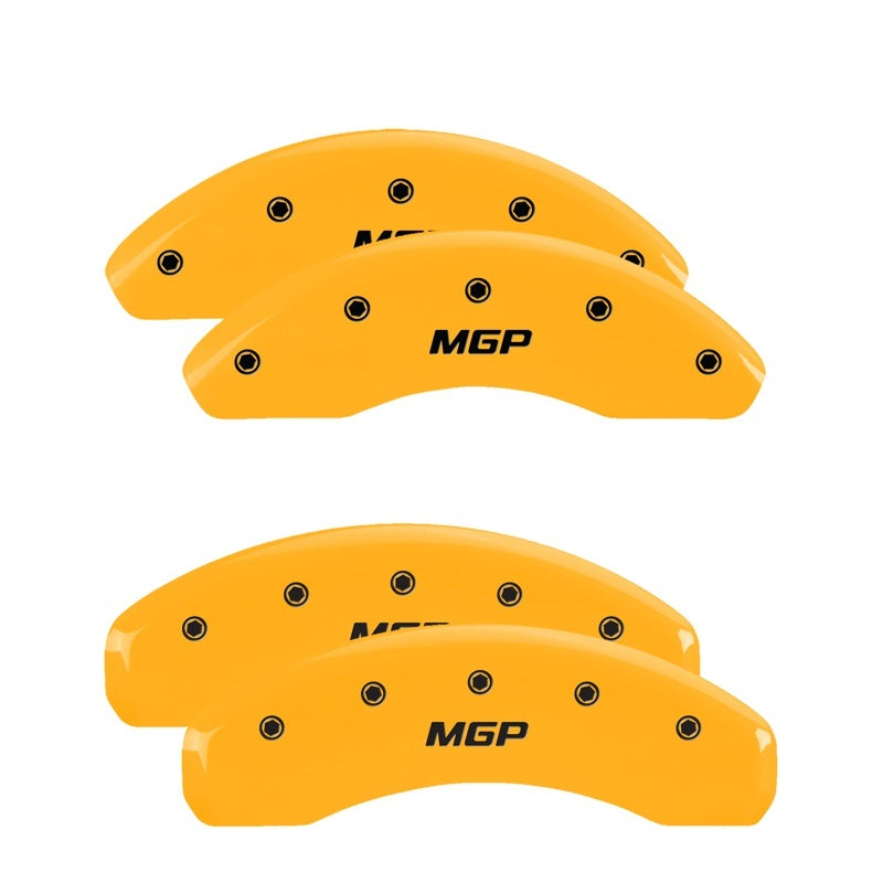 MGP 4 Caliper Covers for Toyota Prius 2023-2025 with Yellow Finish and Engraved MGP Logo