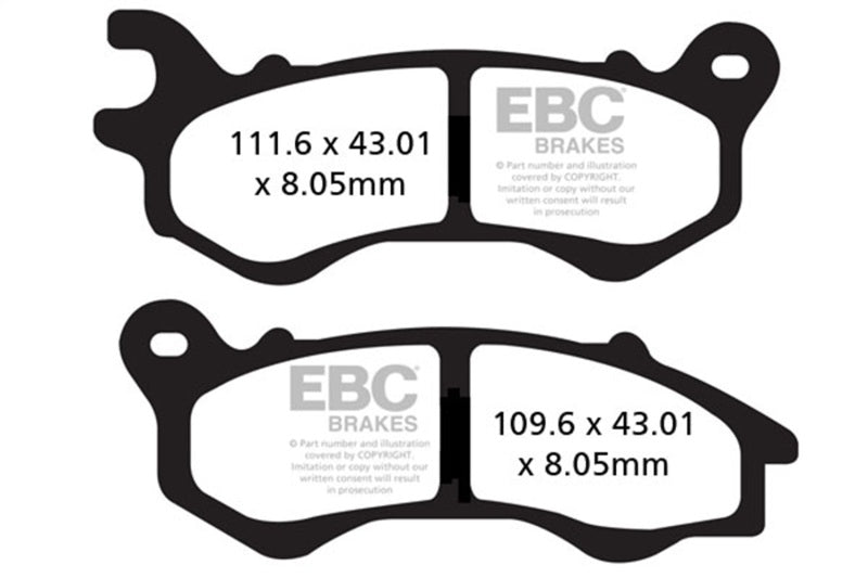 EBC Powersports SFA603 Organic Brake Pads for Honda PCX 125 - Front Left