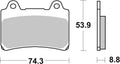Brembo OE Powersports Front Sintered Brake Pad for Yamaha FZR and XVZ1300 Models