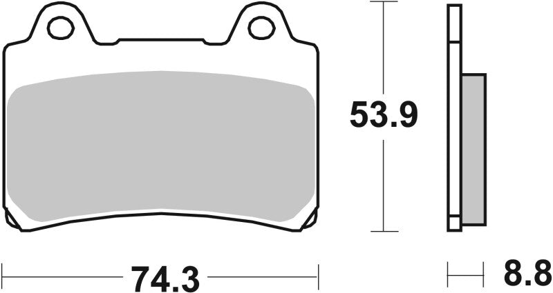 Brembo OE Powersports Front Sintered Brake Pad for Yamaha FZR and XVZ1300 Models