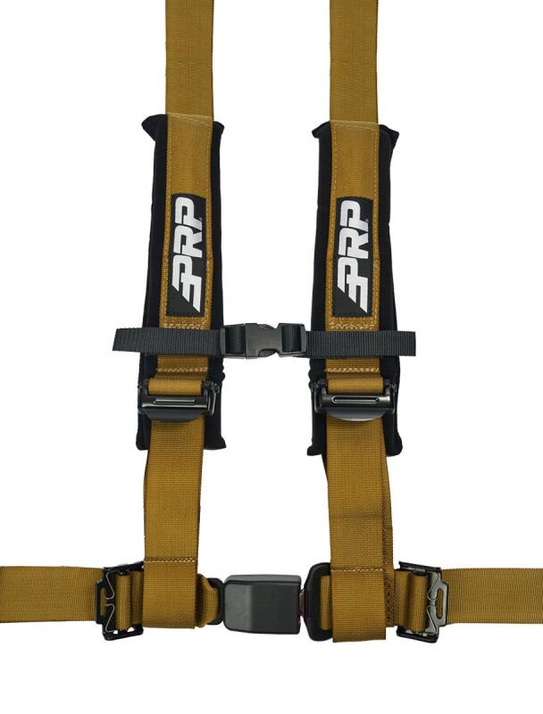 PRP Seats 4.2 Harness with Gold Finish - 4-Point Off-Road Safety Harness