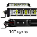XKGLOW XK-BAR-14 RGBW LED Light Bar – 14-inch High Power Offroad, Work, and Hunting Light with Bluetooth Control