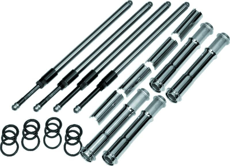S&S Cycle 2017+ M8 Models Quickee Adjustable Pushrods with Cover Keepers - Easy Install, Chromoly Steel
