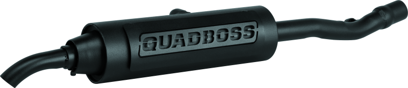 QuadBoss Honda TRX350D FourTrax Foreman 4x4 86-89 Slip-On Muffler with Black Finish and Galvanized Main Tube