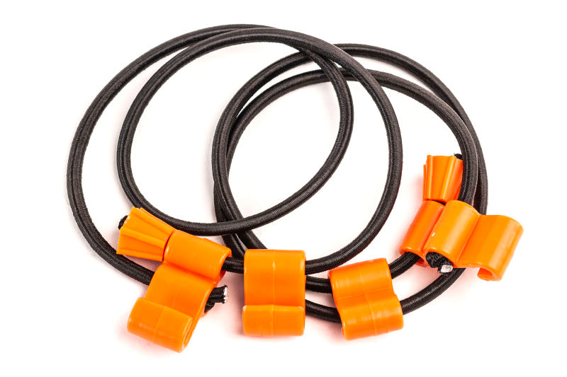 Giant Loop Rubber Boa Straps - Black and Orange for Powersports Applications