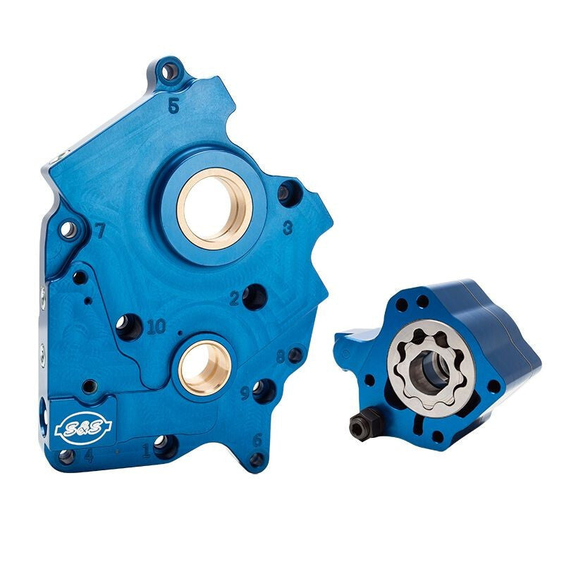 S&S Cycle 310-0997C Oil Pump and Cam Support Plate Kit for 2023-2026 Harley-Davidson Milwaukee-Eight VVT Models
