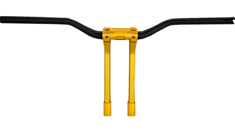 Performance Machine Phatbar H-Bar Assembly with 11-1/2 Inch Riser and 1-1/4 Inch Bar - Gold Ops