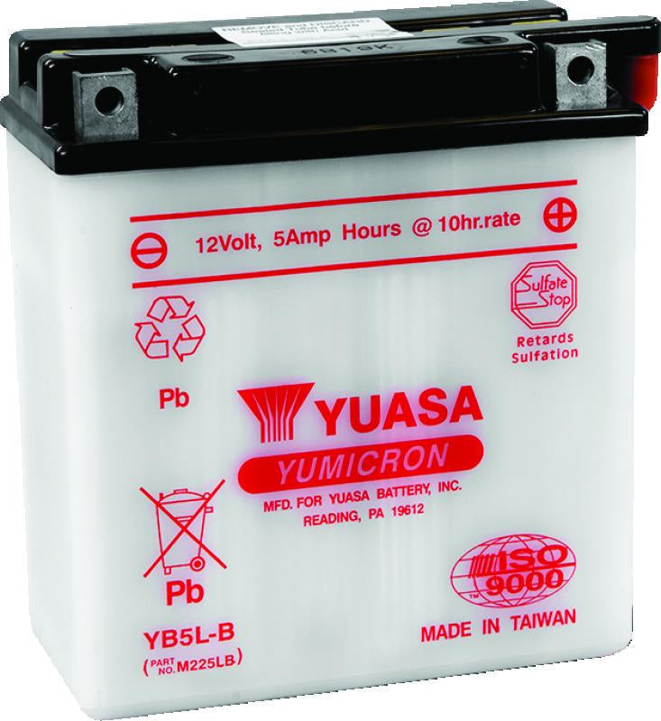Yuasa YB5L-B Yumicron 12-Volt Powersports Battery for Suzuki and Yamaha Models