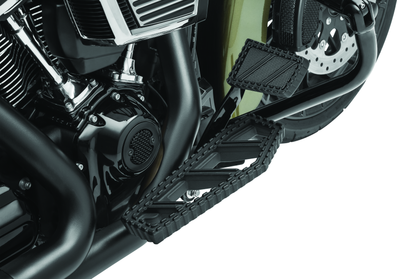 Kuryakyn Riot Brake Pedal Pad for FL Models - Durable Aluminum Construction with Rugged Traction Surface