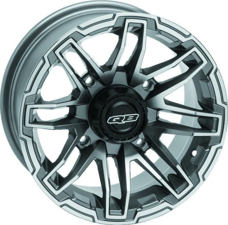 QuadBoss Stryker 14x7 Aluminum Wheel with 4x110 Bolt Pattern and Gunmetal Finish