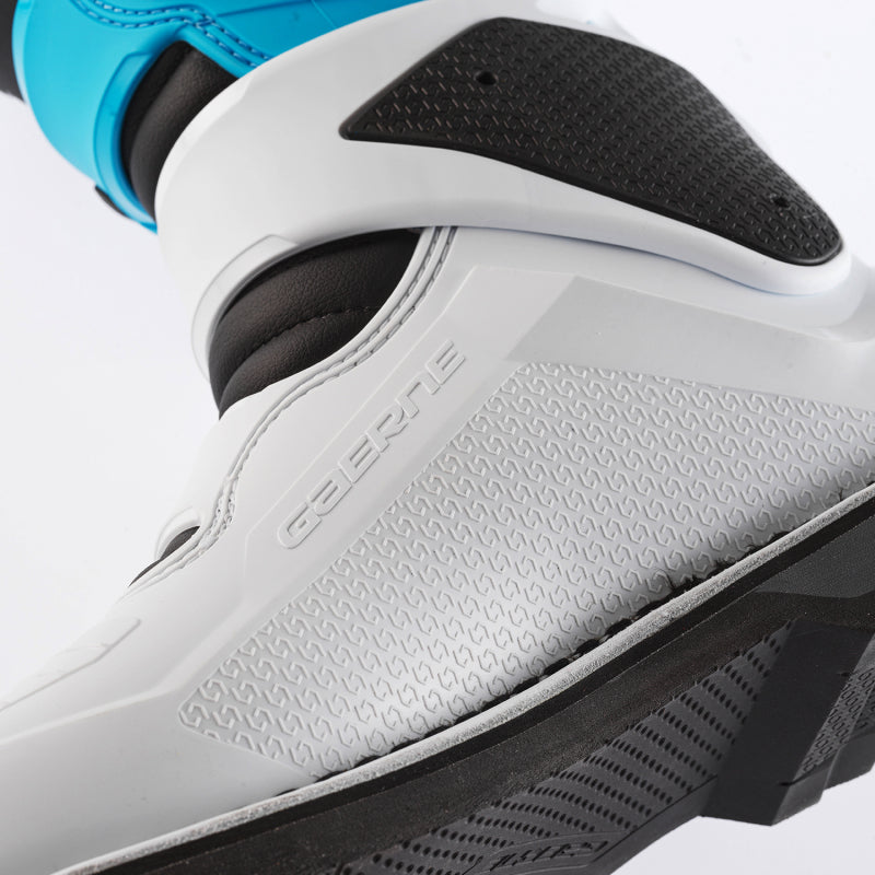 Gaerne SG22 Limited Edition Motorcycle Boots Size 10 - White, Black, Light Blue