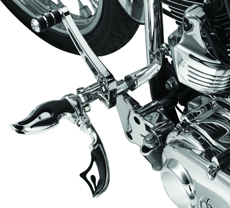 Kuryakyn Flamin Switchblade with Male Mount Adapter – Chrome Powersports Footpeg for Harley-Davidson