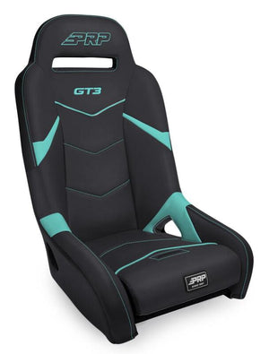 PRP GT3 Suspension Seat - Black and Teal for Polaris RZR and More
