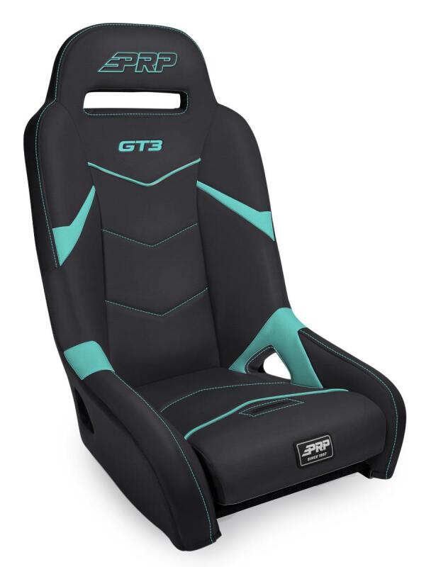 PRP GT3 Suspension Seat - Black and Teal for Polaris RZR and More