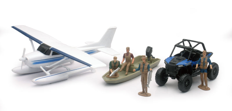 New Ray Toys Xtreme Adventure Set with Polaris RZR and Float Plane - Kids' Powersports Playset