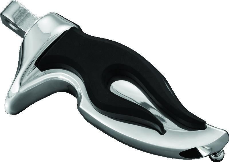 Kuryakyn Flamin Peg with Male Mount Adapter Chrome – Aggressive Flame Design for Powersports Bikes