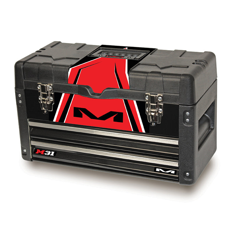 Matrix Concepts M31 Worx Box - Red, Heavy-Duty Plastic Tool Storage with Aluminum Drawers