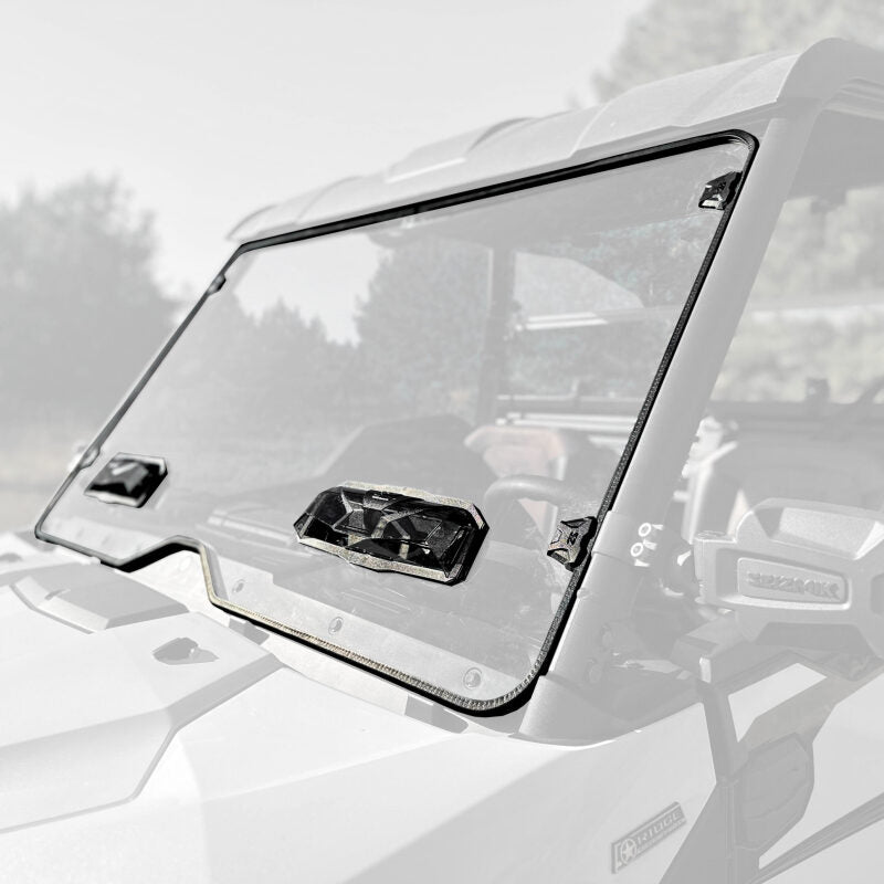 Seizmik 24+ Kawasaki Ridge Ranch Vented Windshield with Toolless Mounting - Hardcoated Polycarbonate