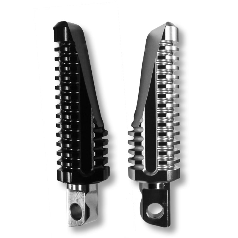 Burly Brand Havoc Pegs - Black for Harley-Davidson with Slash Cut Design