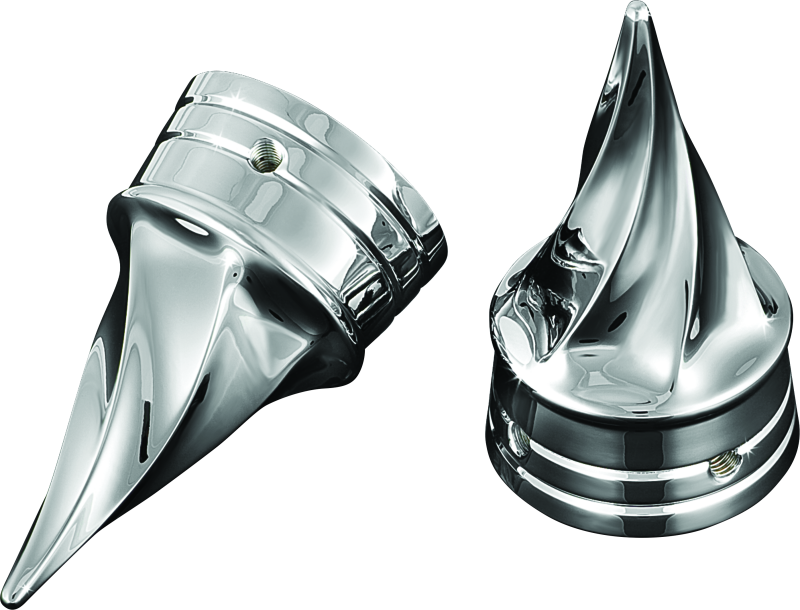Kuryakyn Twisted Axle Caps Chrome for Harley Davidson Sportster and XL Models