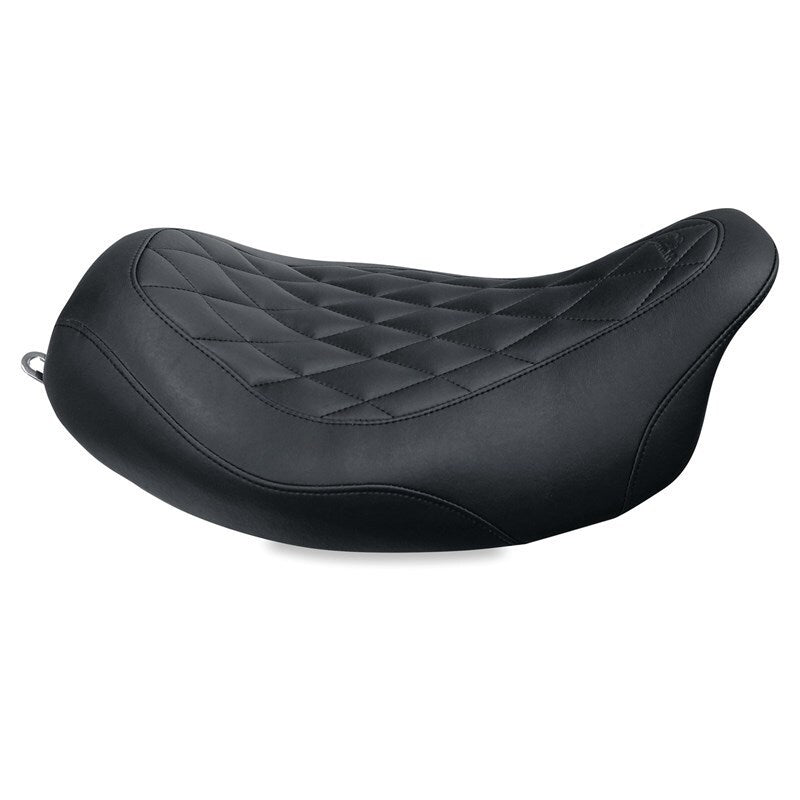Mustang Motorcycle 08-21 Harley Electra Glide Standard, Road Glide, Road King Solo Seat with Diamond Stitch in Brown