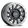 Raceline A12BG Squad 15x7 PowerSports Beadlock Wheel with Black Finish and Gunmetal Ring