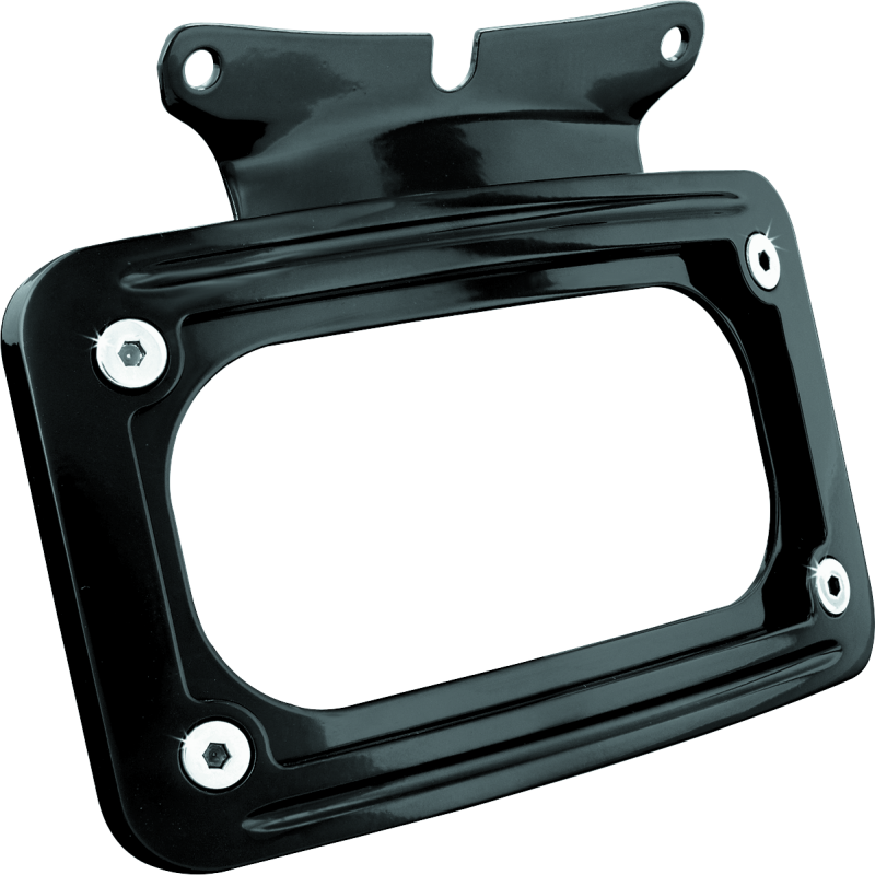 Kuryakyn Curved License Plate Mount for Harley-Davidson Road and Touring Models - Black