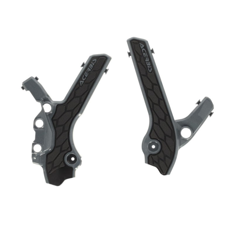 Acerbis 00+ Suzuki DRZ400E/S/SM Frame Guards with X-Grip in Gray/Black