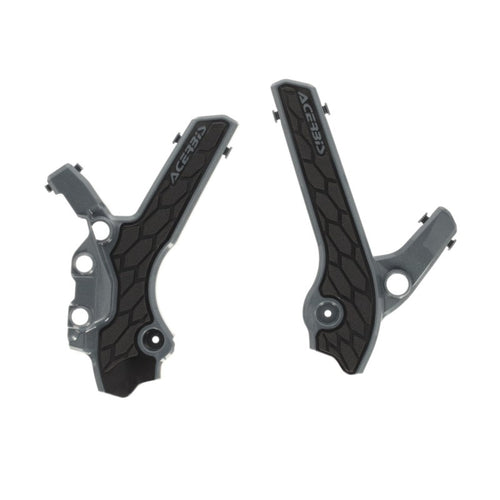 Acerbis 00+ Suzuki DRZ400E/S/SM Frame Guards with X-Grip in Gray/Black