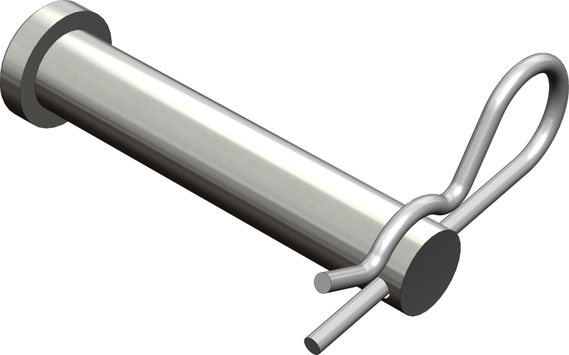 KFI Plow Actuator Service Pin Part Number 106070 - Zinc Plated Clevis Pin for Powersports Equipment