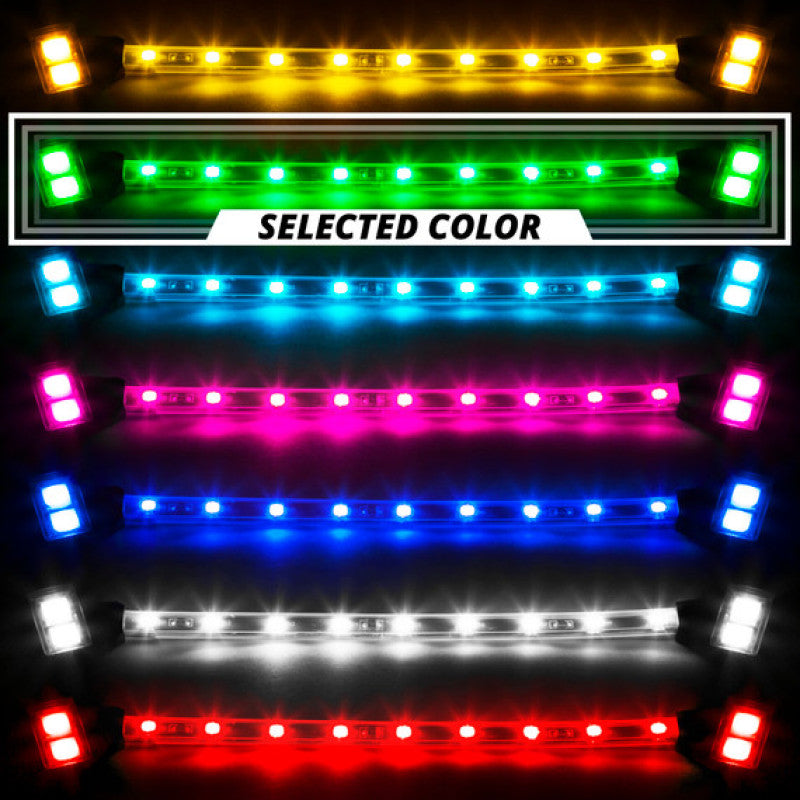 XKGLOW Motorcycle Highway Bar Switchback Driving Lights - Dual Color LED with Turn Signal Function