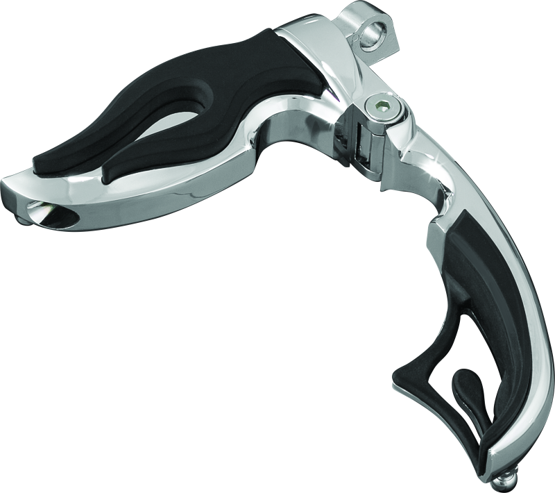Kuryakyn Flamin Switchblade with Male Mount Adapter – Chrome Powersports Footpeg for Harley-Davidson