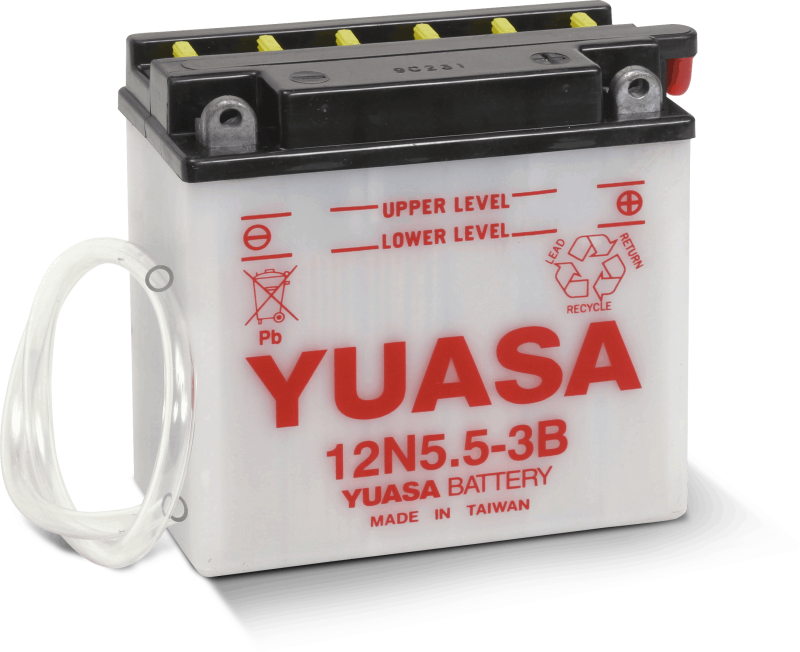 Yuasa 12N5.5-3B Powersports Battery for Yamaha RZ350 - 12 Volt, High Cranking Power with Extra Plates