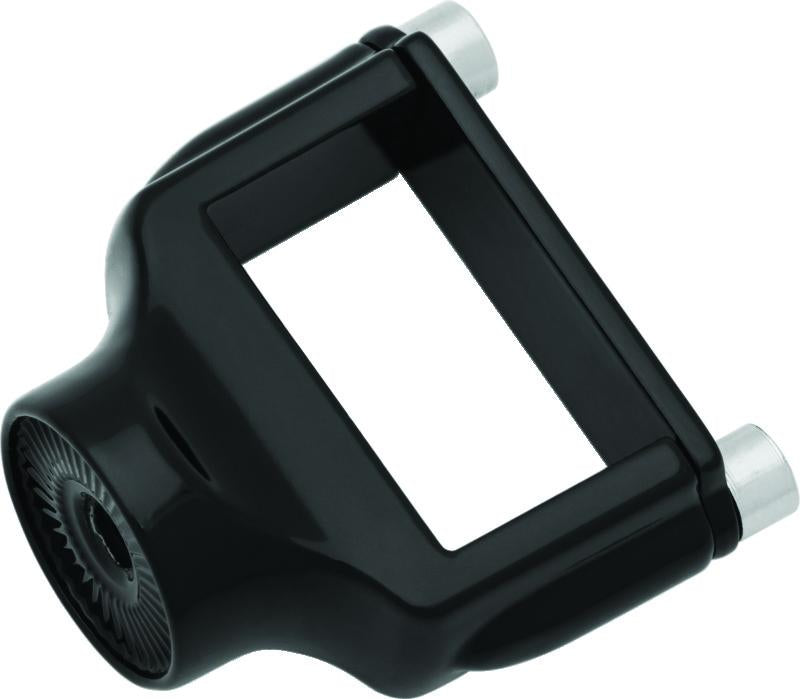 Kuryakyn Side Mount License Plate Holder Clamp for 1986-2023 Harley-Davidson XL Models - Gloss Black