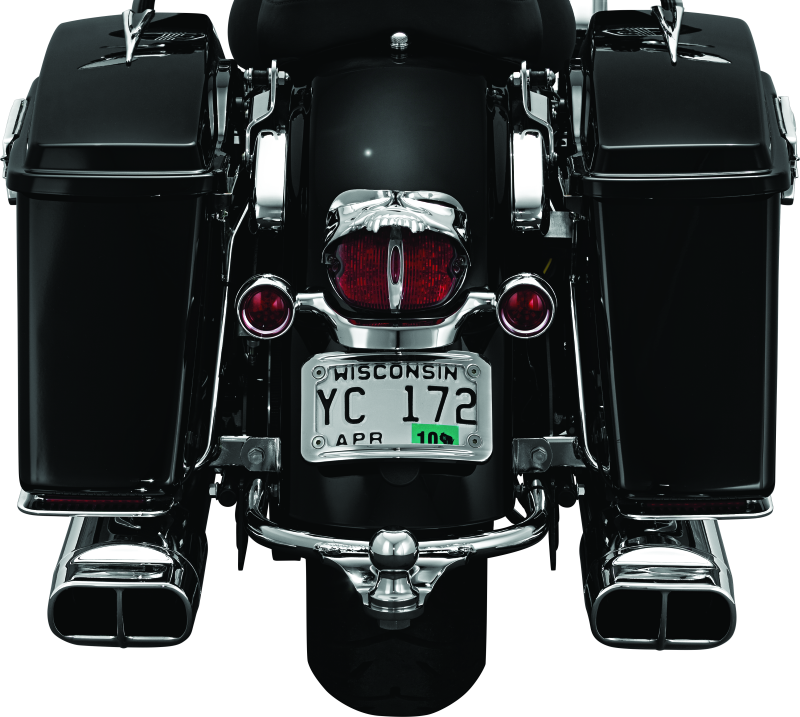 Kuryakyn Curved License Plate Mount for Harley-Davidson Street Glide and Road Glide (Part #3157)