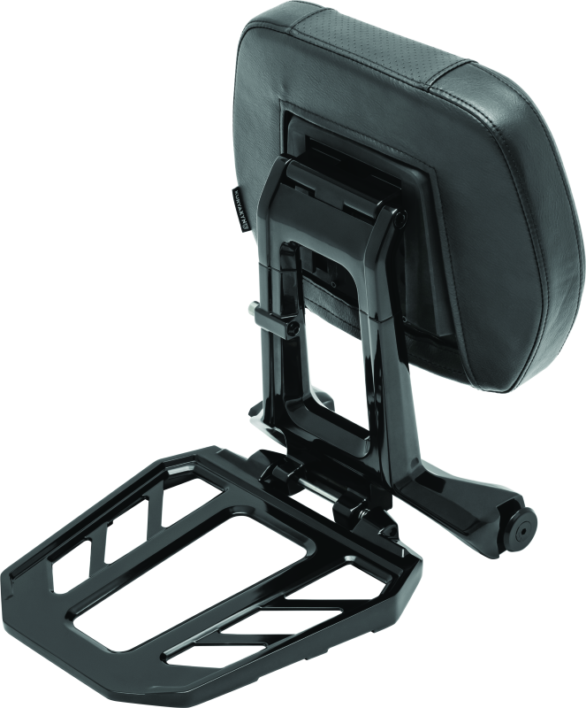 Kuryakyn Neo Driver & Passenger Backrest Black - Versatile Luggage Rack and Back Support System for Powersports Vehicles